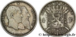 BELGIUM 1 Franc 50e anniversaire de l’indépendance 1880 