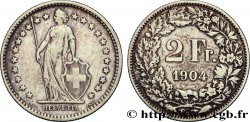 SCHWEIZ 2 Francs Helvetia 1904 Berne - B SS 