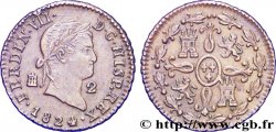 SPAIN 2 Maravedis Ferdinand VII 1824 Ségovie AU 