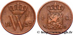 NETHERLANDS 1 Cent  emblème monogramme de Guillaume Ier 1827 Bruxelles