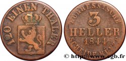 ALLEMAGNE - HESSE 3 Heller Hesse-Cassel 1844 