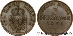 ALLEMAGNE - PRUSSE 3 Pfenninge 1864 Berlin