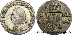 GERMANY - PRUSSIA 1 Kreuzer Frédéric-Guillaume III roi de Prusse frappe pour le Silésie 1806 Berlin