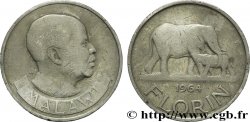 MALAWI 1 Florin Hastings Kamuzu Banda / éléphants 1964  TB 