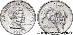 PHILIPPINES 1 Piso Jose Rizal / buffle nain de Mindano (anoa mindarensis) 1992  SPL 