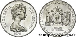 TRISTAN DA CUNHA 1 Crown 25e anniversaire du couronnement d’Elizabeth II 1978  SUP 