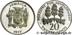 JAMAÏQUE 20 Cents BE (proof) armes / developpement de l’industrie forestière 1977  SPL 