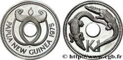 PAPUA NEW GUINEA 1 Kina deux crocodiles de mer 1975  MS 