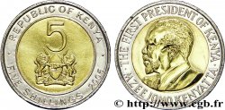 KENYA 5 Shillings emblème / Président Mzee Jomo Kenyatta 2005 