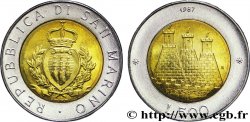 SAN MARINO 500 Lire 15e anniversaire de la reprise des frappes pour San Marin 1987 Rome - R MS 