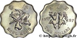 HONG KONG 2 Dollars Région Administrative Spéciale : orchidée / personnes symbolisant l’harmonie 1997 
