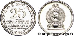 SRI LANKA 25 Cents emblème 1994 