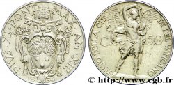 VATICAN AND PAPAL STATES 50 Centesimi frappe au nom de Pie XI an XIII / archange Michel 1934 Rome AU 