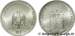 ALLEMAGNE 10 Mark aigle héraldique / 800e anniversaire de la charte de ville libre de Hambourg
 1989 Hambourg - J