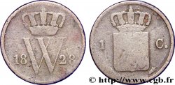 PAYS-BAS 1 Cent  emblème monogramme de Guillaume Ier 1828 Utrecht B 