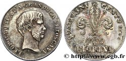 ITALIE - TOSCANE 1 Fiorino Léopold II Grand Duc de Toscane 1858 Florence SUP 