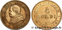 VATICAN AND PAPAL STATES 4 Soldi (20 Centesimi) Pie IX an XXII 1868 Rome