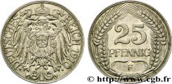 ALEMANIA 25 Pfennig Empire aigle impérial 1910 Stuttgart - F EBC 