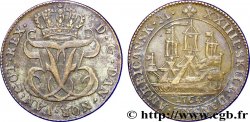 ANTILLES DANOISES (ÎLES VIERGES) XXIIII Skilling monogramme de Frédéric V / voilier 1764 