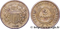 ÉTATS-UNIS D AMÉRIQUE 2 Cents au bouclier 1863 Philadelphie
