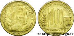 ARGENTINE 10 Centavos épi et boeuf / Liberté au bonnet 1948  SUP 