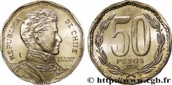 CHILE 50 Pesos Bernardo O’Higgins erreur frappe “CHIIE” 2008 Santiago - S° MS 