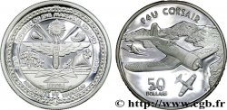 MARSHALL ISLANDS 50 Dollars avions de la seconde guerre mondiale : armes / F4U “Corsair” 1991 Sunshine Mining Mint - S MS 