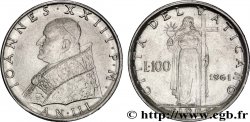 VATICAN AND PAPAL STATES 100 Lire Jean XXIII an III / Fides tenant la croix 1961 Rome