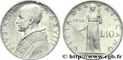 VATICAN ET ÉTATS PONTIFICAUX 10 Lire Pie XII an XVIII / la ‘prudence’ 1956  TTB 
