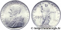 VATICAN ET ÉTATS PONTIFICAUX 10 Lire Paul VI an III / la Prudence 1965  SUP 
