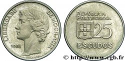 PORTUGAL 25 Escudos “liberté et démocratie” 1981  AU 