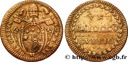 VATICANO E STATO PONTIFICIO 1 Baiocco frappe au nom de Pie VI an XX 1795 Gubbio