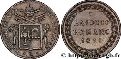 VATICAN ET ÉTATS PONTIFICAUX 1 Baiocco frappé au nom de Grégoire XVI an I 1831 Rome