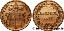 VATICAN ET ÉTATS PONTIFICAUX 1 Baiocco frappé au nom de Grégoire XVI an V 1835 Rome