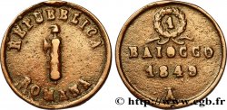 ITALY - RÉPUBLIQUE ROMAINE 1 Baiocco République Romaine faisceaux 1849 Ancône