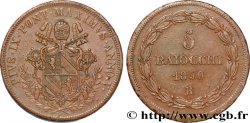 VATICAN AND PAPAL STATES 5 Baiocchi frappé au nom de Pie IX an V 1850 Rome