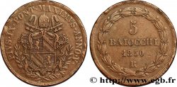 VATICAN AND PAPAL STATES 5 Baiocchi frappé au nom de Pie IX an IV 1850 Rome