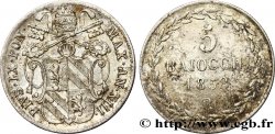 VATICAN ET ÉTATS PONTIFICAUX 5 Baiocchi frappé au nom de Pie IX an XIII 1858 Rome