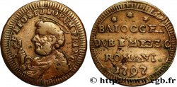VATICAN ET ÉTATS PONTIFICAUX 2 1/2 Baiocchi St Pierre 1797 Rome