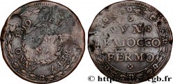 ITALIE - RÉPUBLIQUE ROMAINE 1 Baiocco ville de Fermo an I (1798) N.D. Fermo