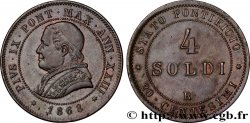 VATICAN ET ÉTATS PONTIFICAUX 4 Soldi (20 Centesimi) Pie IX an XXIII 1868 Rome