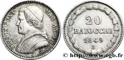 VATICAN ET ÉTATS PONTIFICAUX 20 Baiocchi Pie IX an III 1849 Bologne - B