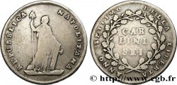 ITALIE - RÉPUBLIQUE NAPOLITAINE 6 Carlini ‘Liberté’ an VII 1799 Naples