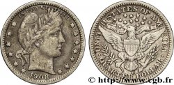 ÉTATS-UNIS D&nbsp;AMÉRIQUE 1/4 Dollar Barber 1908 Nouvelle-Orléans - O