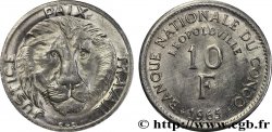 REPUBBLICA DEMOCRATICA DEL CONGO 10 Francs Banque Nationale du Congo / lion 1965 Bruxelles SPL 