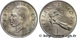 TANZANIE 1 Shilingi Julius Nyerere / bras portant une torche 1966  SPL 