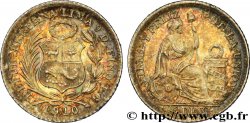 PERú 1/2 Dinero “Liberté” 1910 Lima