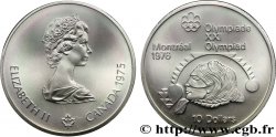 CANADá
 10 Dollars JO Montréal 1976 lancer de poids femmes / Elisabeth II 1975 