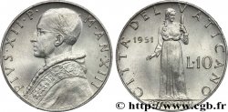 VATICAN AND PAPAL STATES 10 Lire Pie XII an XIII 1951 