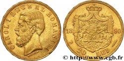 ROMANIA 20 Lei Charles Ier 1890 Bucarest